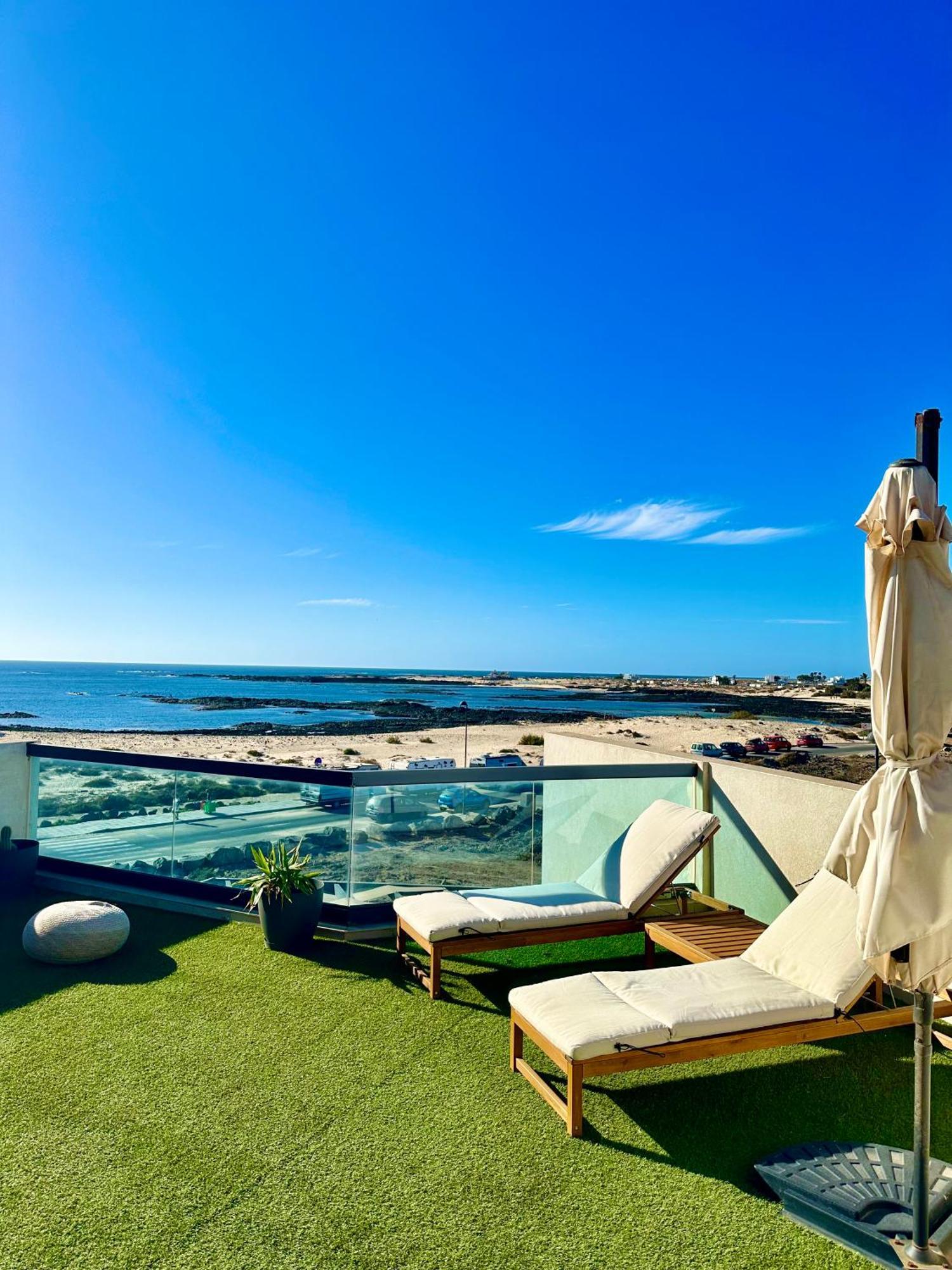 Apartamento Villa Bruno Con Vistas Al Mar, Primera Linea De Playa Cotillo Extérieur photo