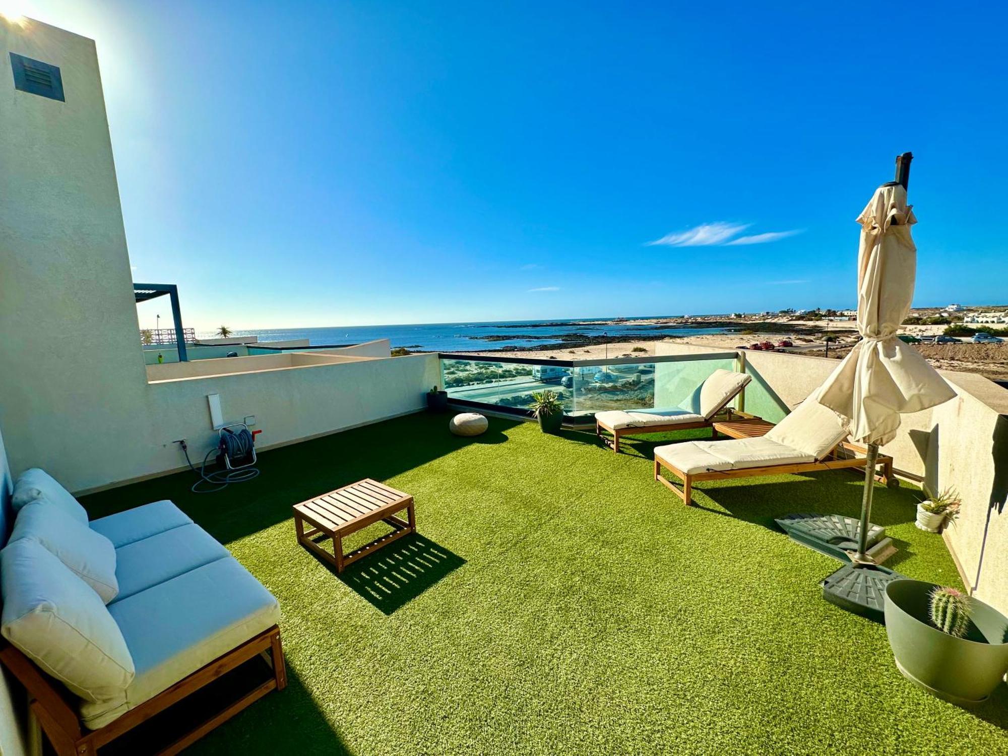 Apartamento Villa Bruno Con Vistas Al Mar, Primera Linea De Playa Cotillo Extérieur photo
