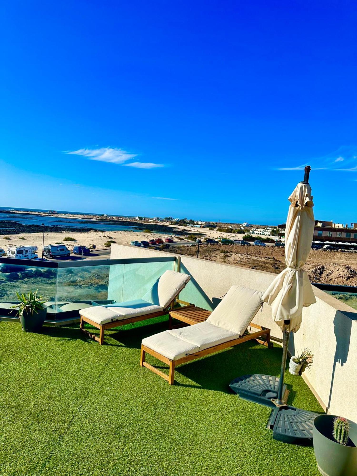 Apartamento Villa Bruno Con Vistas Al Mar, Primera Linea De Playa Cotillo Extérieur photo